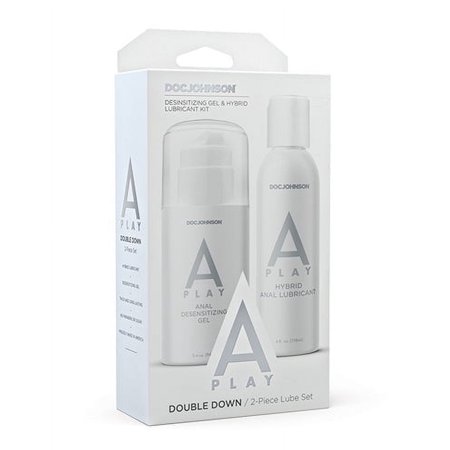 Doc Johnson A Play Double Down Hybrid Lubricant - 2 Piece Set