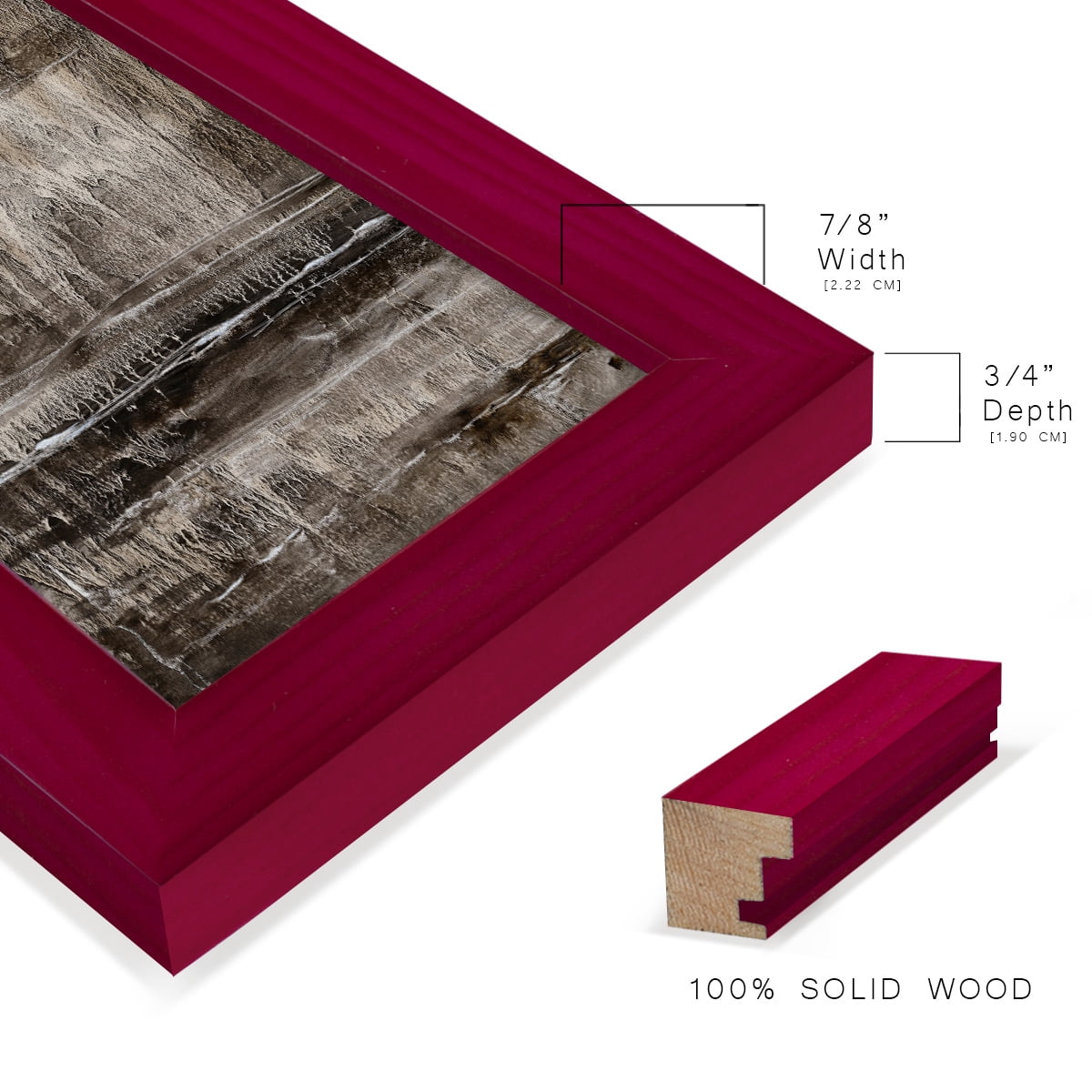 Continuum III -Framed Print w/glass-Cherry Red