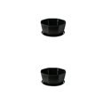 thumbnail image 3 of Maceta sencilla Cateissary para flores bandeja plantas suculentas 2piezas Negro, 3 of 6