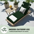 thumbnail image 6 of Chaise Lounge Cushions for Outdoor Furniture, Waterproof 72 x 21Inch Patio Lounge Cushion with Ties, 3 inch Thicks Patio Lounge Chair Cushion Replacement（dark green,4pcs), 6 of 6