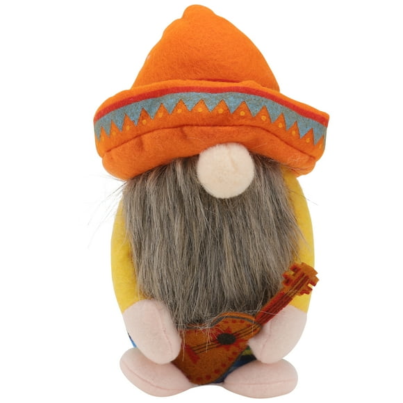 KAKOWELY 1 muñeca sin rostro de carnaval, adorable muñeca con barba, adorno para festival, gnomo.