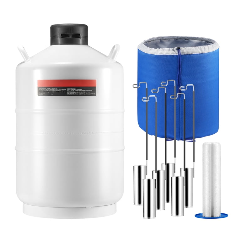 KFFKFF 20L Liquid Nitrogen Tank, Aluminum Alloy LN2 Dewar