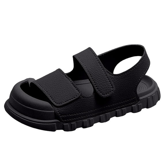 2DXuixsh Kids Sandals Girls Boys Sandals Baotou Non Slip Breathable Soft Sole Slip on Sneakers Sandal Summer Children Beach Shoes Baby Casual Sandals Black Size 2.5