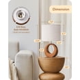 thumbnail image 4 of EDISHINE Small Table Lamp, Wood Nightstand Lamp with Beige Linen Lampshade & ON-Off Switch, E26 Base, Boho Bedside Lamp for Living Room, Bedroom, Dark Pearwood, 4 of 7
