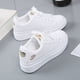 thumbnail image 1 of Zapatos de mujer de primavera y verano, superficie de cuero PU, estilo deportivo transpirable, zapatos casuales, zapatos de tabla, zapatos blancos de estudiante, zapatos bajos, 1 of 6