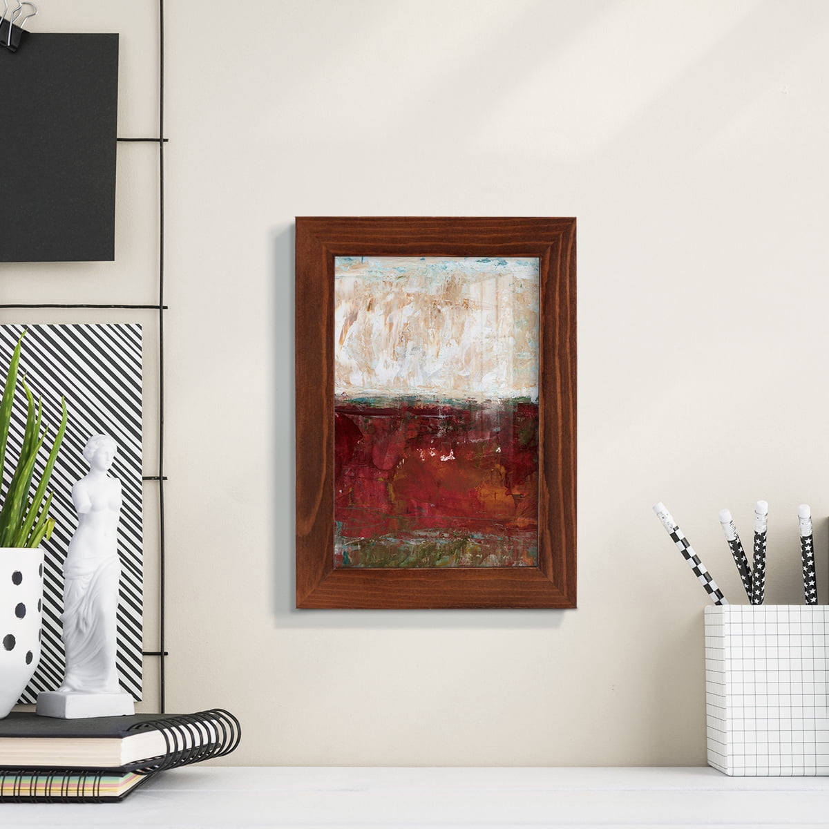 August Horizon II -Framed Print w/glass-Chestnut