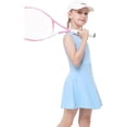thumbnail image 3 of Girls Sleeveless Tennis Golf Sport Dress Outfit Athletic Pleated Skirts Set with Short 3 to 12 Years, 3 of 5