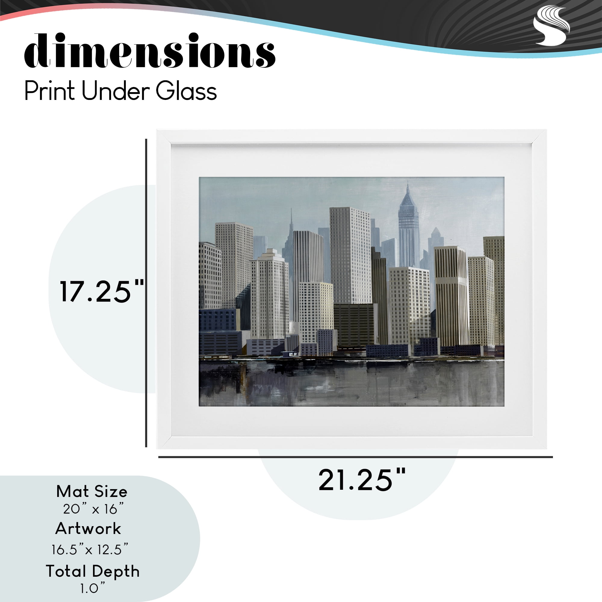 Stupell Industries New York City Sans Bridge White Framed Print Under Glass, design by Lorenzo Collective