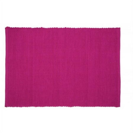 

AG-01322S-4 19 in. Ribbed Placemats Magenta - Set of 4