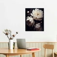 thumbnail image 2 of JRXY  Peony Black and White Botanical Wall Art Canvas Painting Flower Poster Prints Wall Picture Home Room Decor (08x12inch-No Framed) 12x16 in, 2 of 4