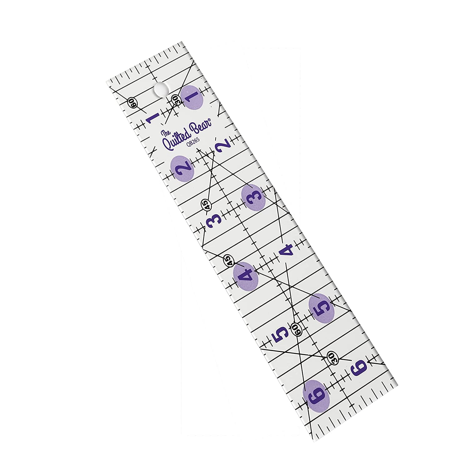 The Quilted Bear Non-Slip Acrylic Quilting Rulers - 2" x 6.5"
