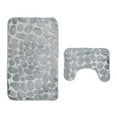 thumbnail image 1 of Juego de 2 alfombrillas de baño con soporte antideslizante, alfombrillas de baño de espuma viscoelástica transpirables, agua agradablemente suave Ormromra, 1 of 6