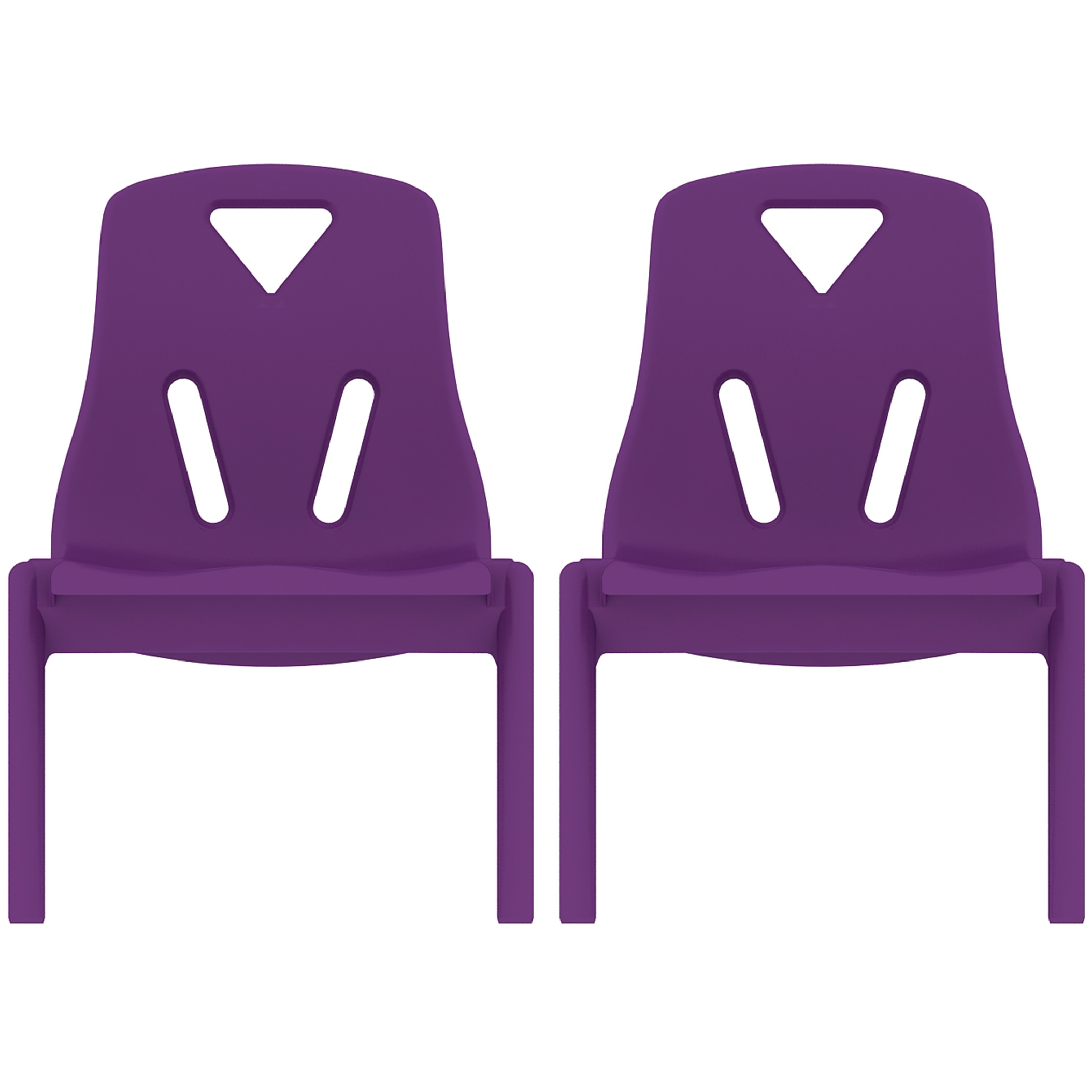 Homelala Set of 2, Purple 10? Seat Height Modern Kids Plastic