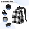 thumbnail image 3 of Easygdp White And Black Plaid Mochila Casual para Portátil, Mochila para Escuela, Viajes, Negocios, 3 of 6