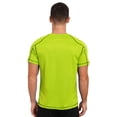 thumbnail image 4 of inhzoy Men's Athletic T-Shirt Quick Dry Workout Gym Sports Tee Tops Fluorescent Green 4XL, 4 of 6