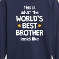 thumbnail image 3 of Instant Message - Worlds Best Brother - Toddler & Youth Long Sleeve Graphic T-Shirt, 3 of 6