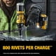 thumbnail image 4 of Remachadora inalámbrica DEWALT 20V MAX XR DCF403D1 con batería, 4 of 9