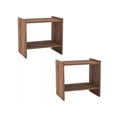 thumbnail image 2 of 2 Mesas Noche Buró Recamara Organizador Minimalista Acabado Elegante Color Madera, 2 of 6