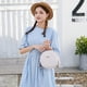 thumbnail image 1 of Bolso de hombro redondo para mujer Alligator PU Circle Zip Crossbody Bolso (Blanco), 1 of 7