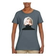 thumbnail image 2 of Wild Bobby, Hip Marilyn Monroe Portrait Classic Beauty Pose, Famous People, Women Graphic Tee, Charcoal, XX-Large, 2 of 4