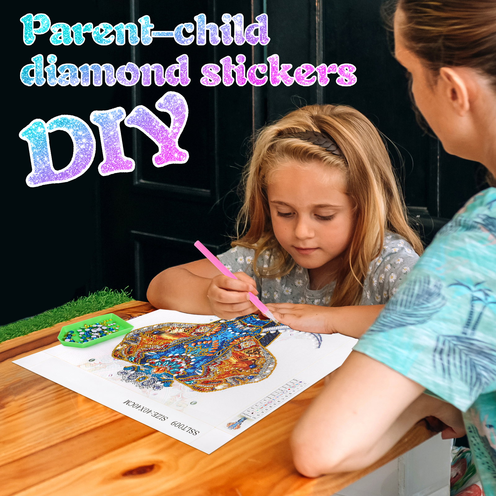 Pearoft 5D Diamond Painting Kit for Kids, Elephant Design photo 2