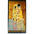 thumbnail image 2 of Gustav Klimt - Kissing - Gold - Robert Kaufman - Quilting Cotton Panel, 2 of 9