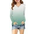 thumbnail image 6 of zbxnLI Girls V Neck Long Sleeve Shirts Teen Girls Gradient Graphic T-Shirts Casual Loose Basic Tees, 6 of 8