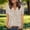 *Khaki#, variant on ClodeEU Women's V Neck Printed Short Sleeve Shirt,Loose Fit Casual Top with Button Light Blue,Womens Plus L