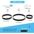 thumbnail image 4 of 8 Inch Omelet Ring, 6 Inch Pancake Ring, 3.5 Inch Egg Ring for Griddle Frying Eggs (3 Pack Stainless Steel Non Stick Round Cooking Rings Molds with Oil Brush and Egg Separator), 4 of 5