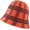 Orange, variant on CoCopeaunts Women's Bucket Hat Autumn Winter Fisherman Hat Fashion Plaid Version Versatile Woolen Bucket Cap Warm Ear Protection