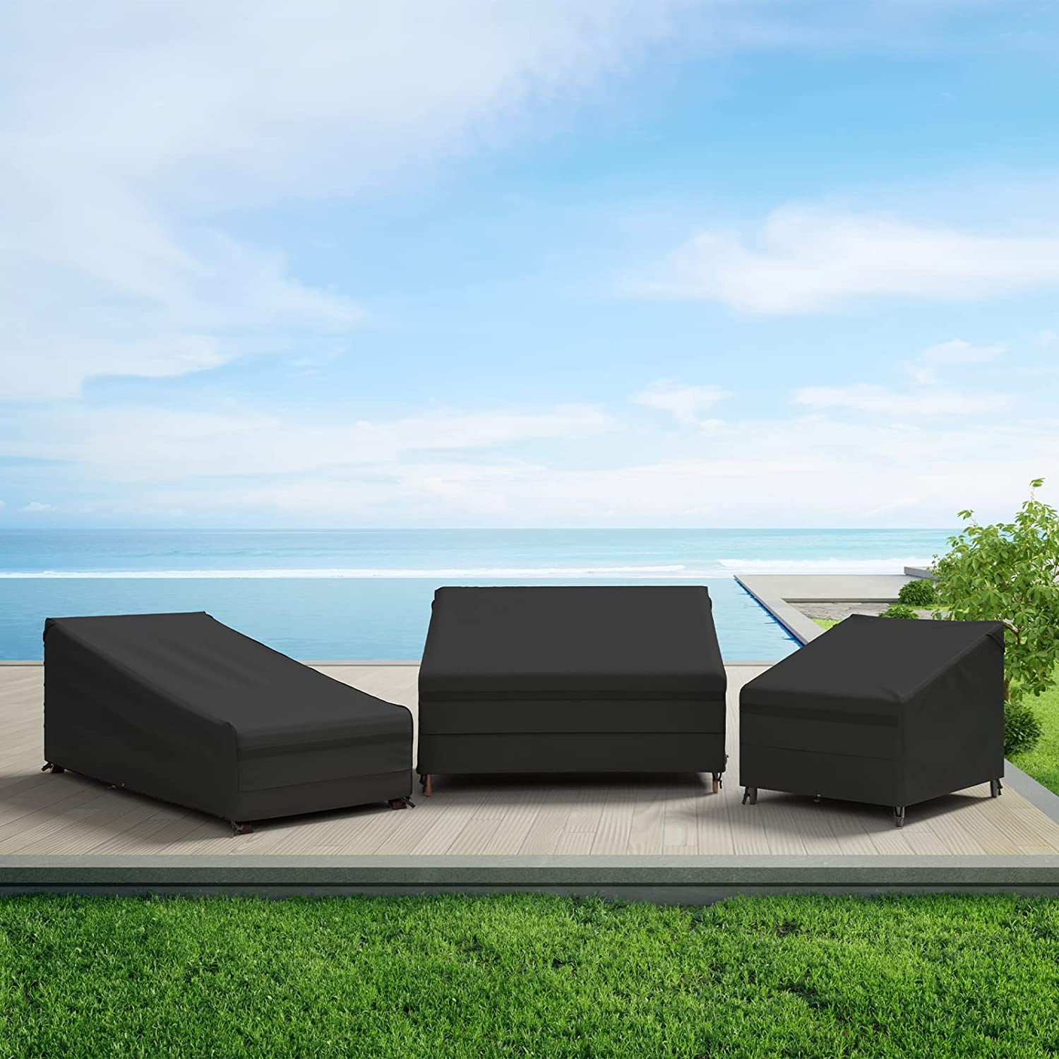 MR. COVER Prep Table Cover for 52 Inch Keter Unity XL Portable Outdoor Table, Heavy Duty & Waterproof Patio Table Covers for Grill Dining Kitchen Cart, Rip-Stop and Weather-Resistant, Black