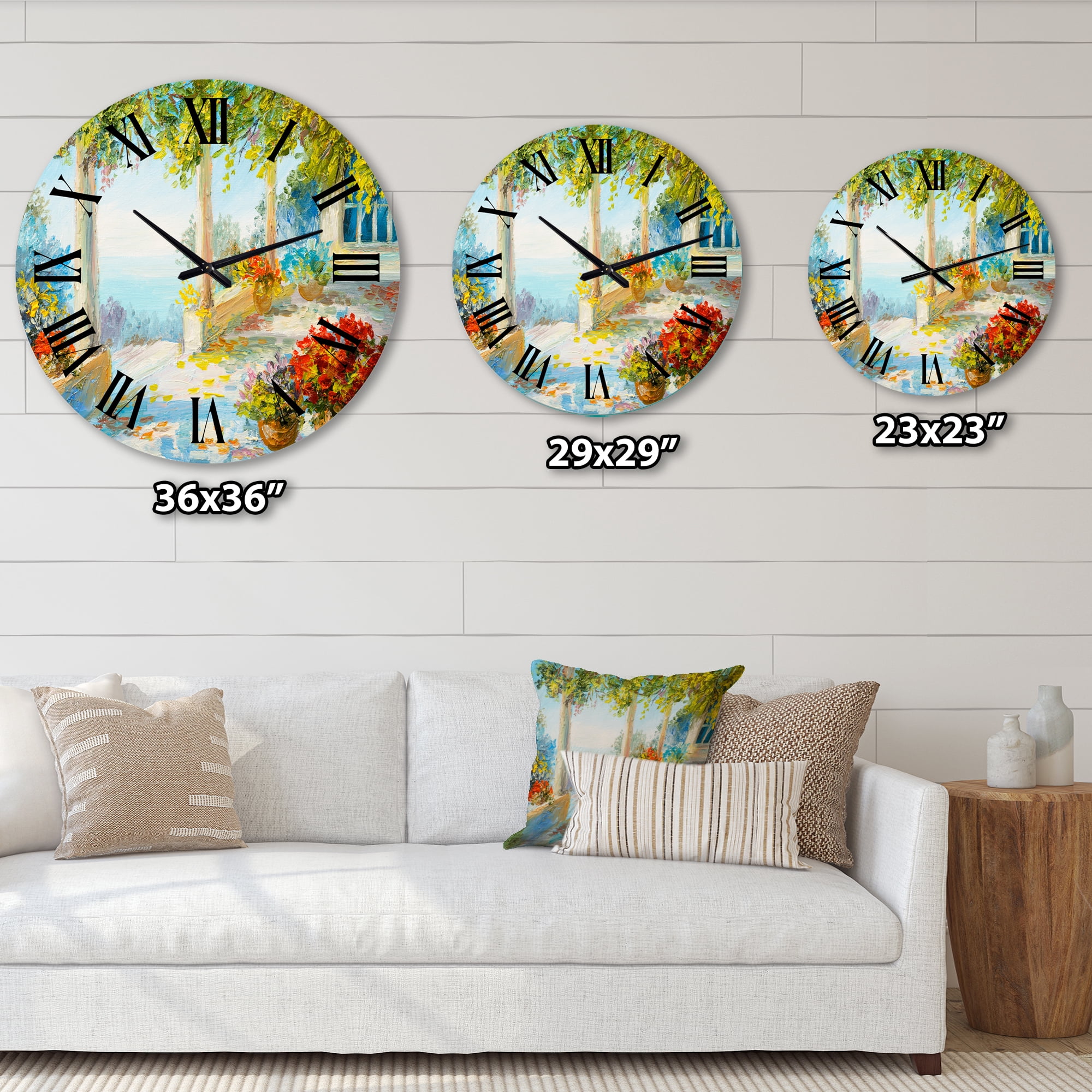 Designart 1 in Coastal Wall Clock