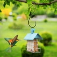 thumbnail image 4 of Atractivo colgador de comederos para pájaros, 2 uds., gancho de Metal para comedero de colibrí, gancho de extensión con diseño de mariposa, para colgar comedero para pájaros, 4 of 5