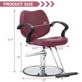 thumbnail image 2 of YRLLENSDAN ,Barber Chairs For Barbershop,Salon Chair for Hair Stylist,Hair Chair dor Hair Stylist dor Home,Adjustable,Suitable dor Ladies and Gentlemen,Burgundy, 2 of 7