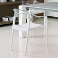 thumbnail image 5 of Compamia Carmen Patio Dining Chair with White Seat in Clear, 5 of 9
