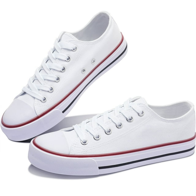 Zapatillas de lona de moda para mujer, lindas zapatillas bajas, cómodas zapatillas de lona para caminar para dama