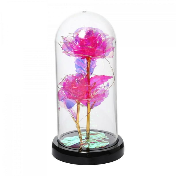 Flores eternas con luces de hadas, rosas artificiales para boda.