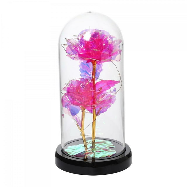 Flores eternas con luces de hadas, rosas artificiales para boda.