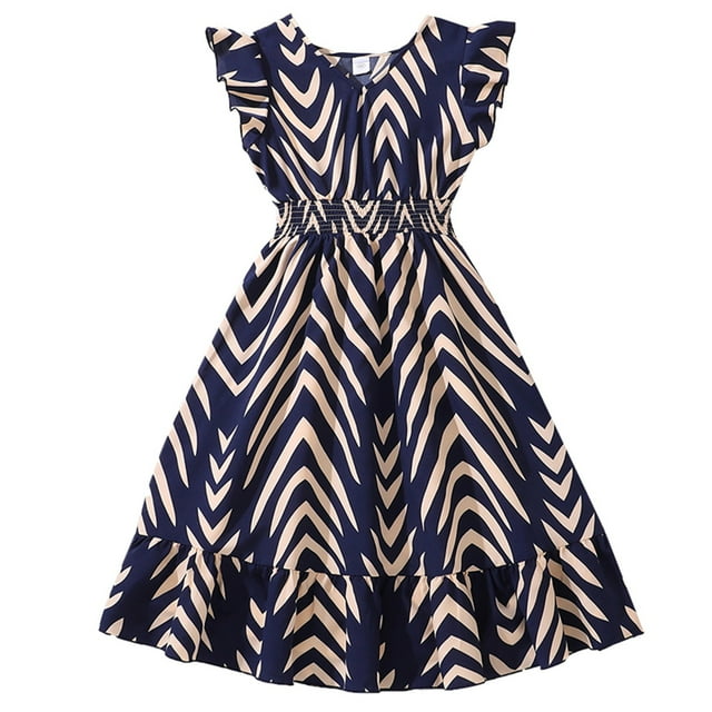 Tween Girl Dresses Ruffle Sleeve A-Line Girls Spring Dresses Fashion Dress Girls Girl Birthday Dress