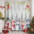 thumbnail image 3 of Red Blue Christmas Snowman Shower Curtain, Green Xmas Tree Winter Cardinal Waterproof Fabric Shower Curtains with 12 Hooks, Bathroom Curtain Set for Bathroom Accessories Decor, 48 x 72 Inches, 3 of 9