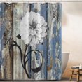 thumbnail image 1 of KSEERBABALL Rustic Flower Polyester Shower Curtain, 72" x 72" Waterproof, 1 of 5