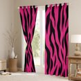 thumbnail image 3 of Homewish Geometric Stripes Black Out Curtains,Abstract Zebra Print Curtains Pack of 2 (42x63 Each),Pink Black Bedroom Curtains For Girls Kids,Luxury Bedroom Decor, 3 of 6