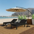 thumbnail image 2 of LeisureMod Chelsea Modern Aluminum Outdoor Chasie Lounge Chair with Black Cushions, 2 of 12