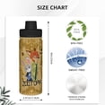 thumbnail image 4 of 18 Oz Sports Insulated Water Bottle Zootopia Stainless Steel Kettle Leak Proof for Sports Gym Travel, 4 of 8