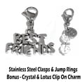 thumbnail image 2 of Silver Bag Charms by Hidden Hollow Beads – Purse And Backpack Charms, Zipper Pull Charms, Easy Clip On Charms For Necklaces And Bracelets - Best Friend Charm, 2 of 4