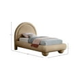 thumbnail image 3 of Meridian Furniture Madrid Beige Velvet Twin Bed, 3 of 7