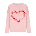 thumbnail image 4 of Elvqul Sweatshirts Women Crewneck Pink Long Sleeve Tops Graphic Valentine's Day Tees Fall Girls Sweatshirts, 4 of 5