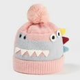 thumbnail image 4 of Penkiiy Baby Hats Baby Winter Hat Newborn Infant Baby Boys Girls Warm Knit Crochet Dinosaur Hat Pompon Beanie Cap Pink Hat for One Size, 4 of 4
