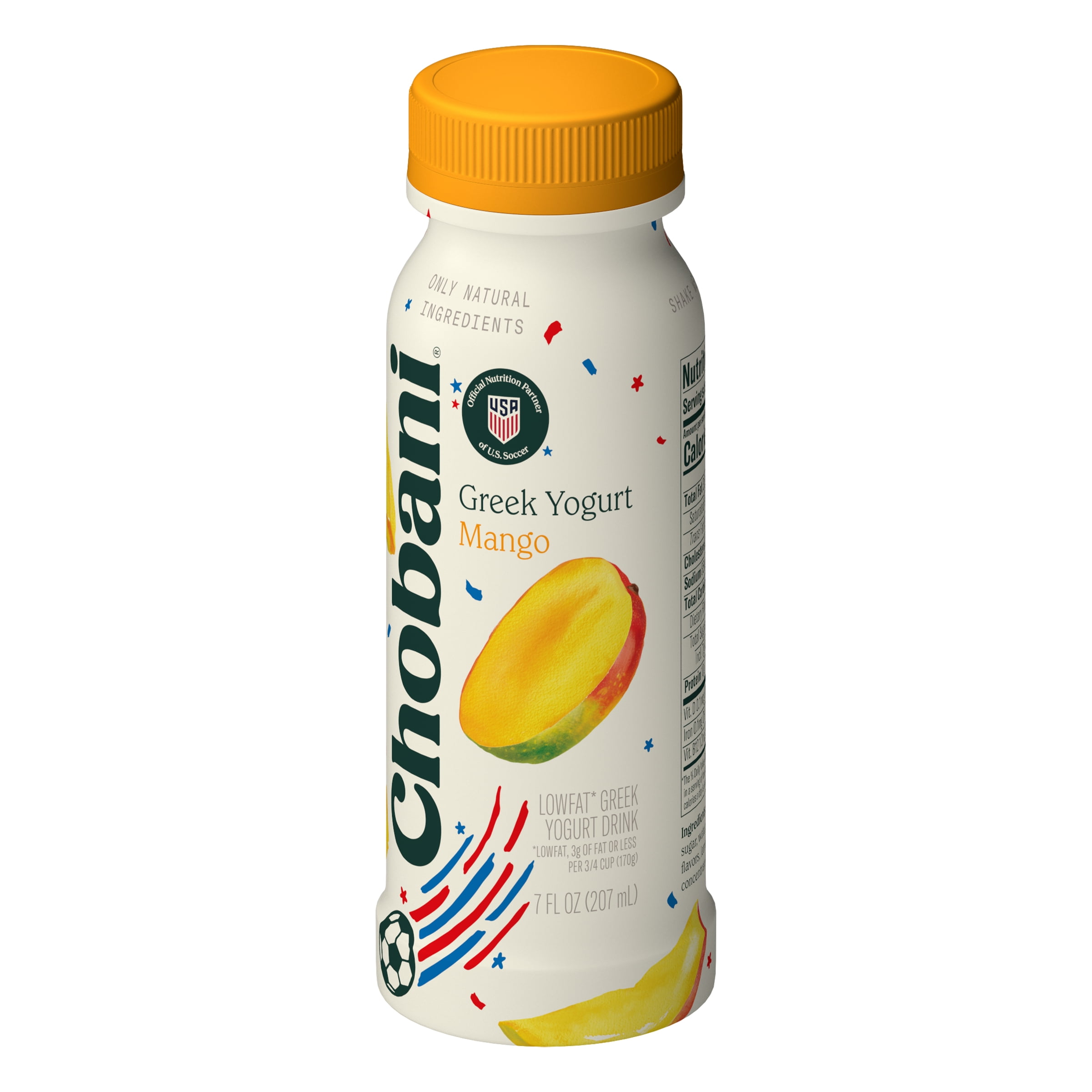 Chobani Low-Fat Greek Yogurt Drink Mango 7 fl oz Bottle