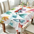 thumbnail image 4 of Colorful Butterfly Rectangle Tablecloth, Dust Proof Anti Wrinkle Wipeable Table Cloth Tabletop foration of Dinner Kitchen Wedding Holiday Party 60"x60" Decor Gift, 4 of 7